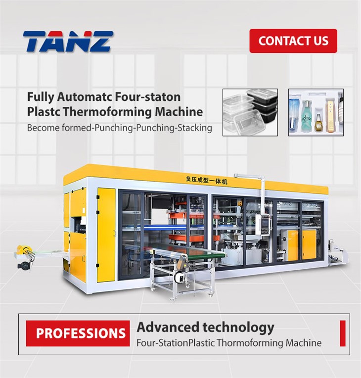 완전 자동 3 스테이션 열성형 기계